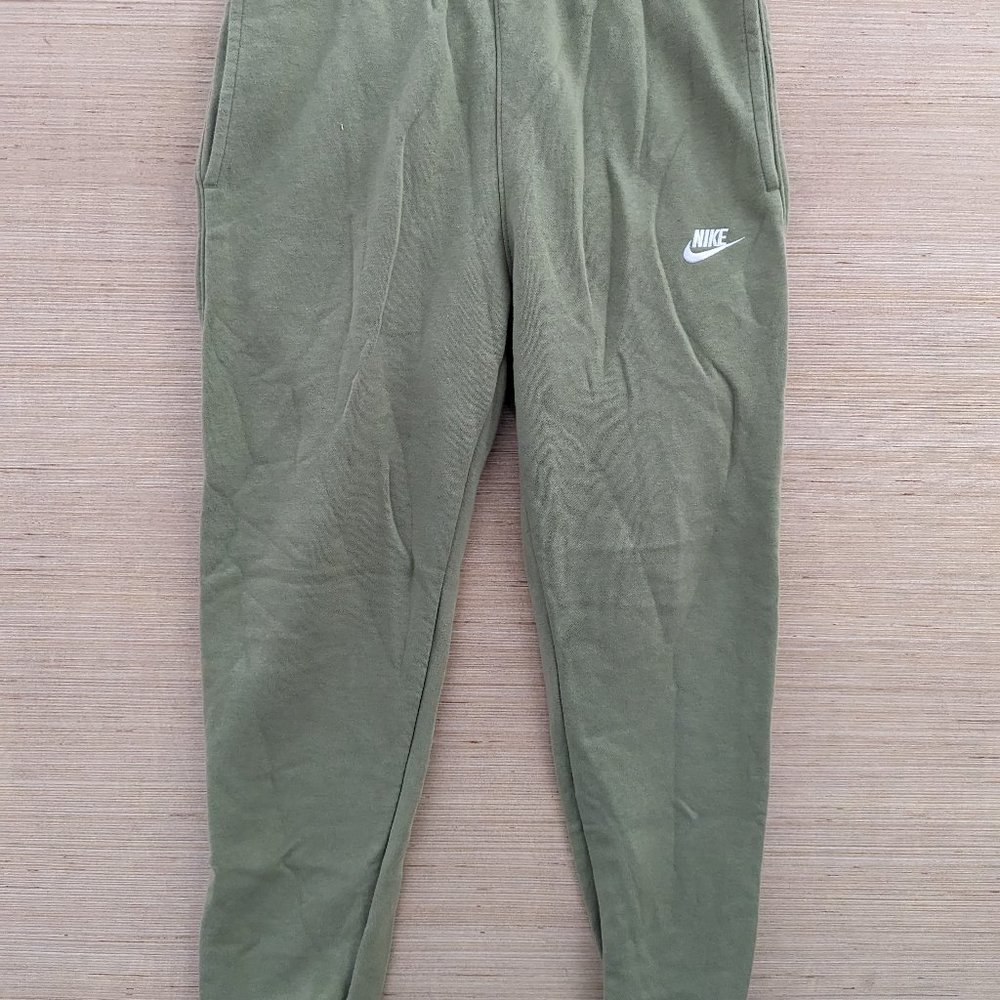 Nike Club Fleece Jogger Mens Sweatpants 28 Inch Green Medium Cotton Polyester